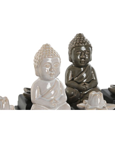 Bruciatore Home ESPRIT Ceramica Legno MDF Buddha 24 x 8 x 14 cm (2 Unità) Bruciatore Home ESPRIT Ceramica Legno MDF Buddha 24 x 8 x 14 cm (2 Unità)