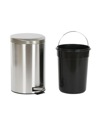 Cestino a pedale Home ESPRIT Argentato Acciaio inossidabile polipropilene 12 L Cestino a pedale Home ESPRIT Argentato Acciaio inossidabile polipropilene 12 L