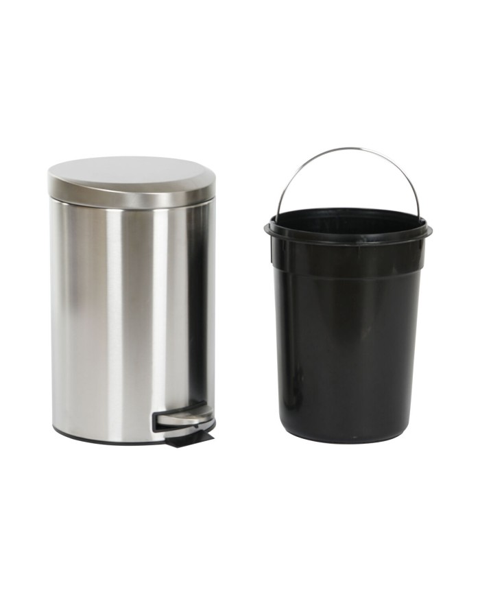 Cestino a pedale Home ESPRIT Argentato Acciaio inossidabile polipropilene 12 L Cestino a pedale Home ESPRIT Argentato Acciaio inossidabile polipropilene 12 L