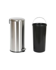 Cestino Home ESPRIT Argentato Acciaio inossidabile polipropilene 30 L Cestino Home ESPRIT Argentato Acciaio inossidabile polipropilene 30 L