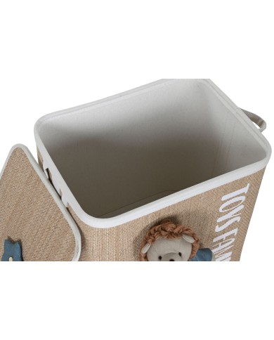 Cesto per i Panni Sporchi Home ESPRIT Verde Naturale Per bambini 44 x 44 x 45 cm 4 Pezzi