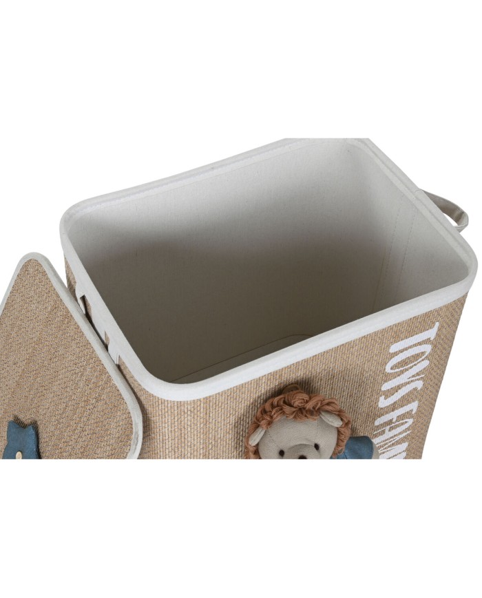 Cesto per i Panni Sporchi Home ESPRIT Verde Naturale Per bambini 44 x 44 x 45 cm 4 Pezzi