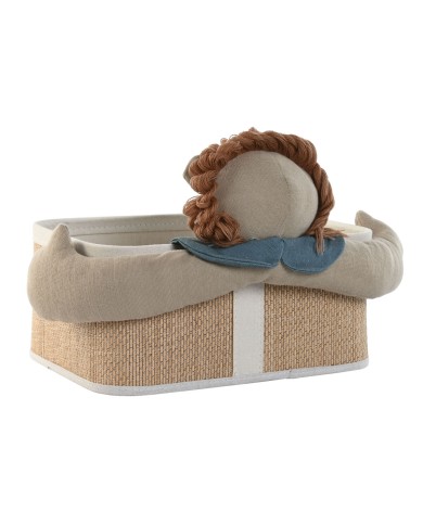 Set di Cestini Home ESPRIT Verde Naturale 40 x 32 x 27 cm (2 Pezzi)