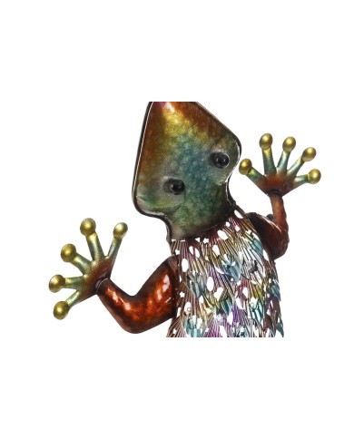 Decorazione da Parete Home ESPRIT Multicolore Lucertola 25 x 6,5 x 51 cm