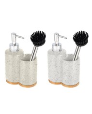 Dispenser di Sapone Home ESPRIT Ambra Naturale Bambù Cristallo 500 ml 7,5 x 7,5 x 20 cm Dispenser di Sapone Home ESPRIT Ambra Naturale Bambù Cristallo 500 ml 7,5 x 7,5 x 20 cm