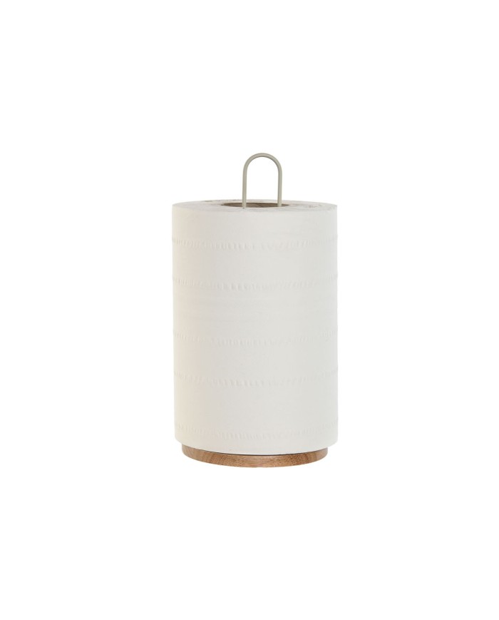 Portarotolo di Carta da Cucina Home ESPRIT Beige Grigio Naturale Metallo Legno d'albero della gomma 15 x 15 x 31 cm (2 Unità) Portarotolo di Carta da Cucina Home ESPRIT Beige Grigio Naturale Metallo Legno d'albero della gomma 15 x 15 x 31 cm (2 Unità)