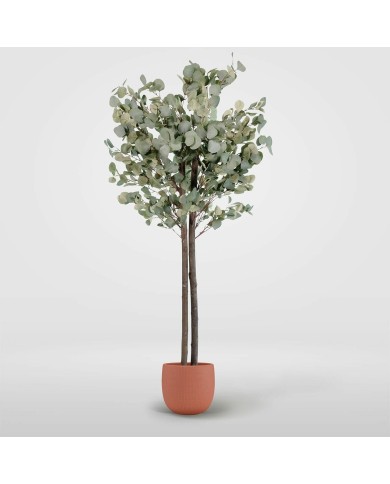 Albero Home ESPRIT Poliestere Legno Cemento Eucalipto 90 x 90 x 180 cm