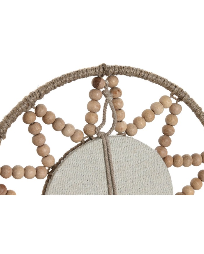 Set di Specchi Home ESPRIT Naturale Scandi 20 x 1 x 20 cm (3 Pezzi)