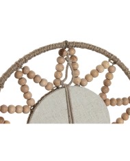 Set di Specchi Home ESPRIT Naturale Scandi 20 x 1 x 20 cm (3 Pezzi)