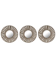 Set di Specchi Home ESPRIT Naturale Tropicale 20 x 1 x 20 cm (3 Pezzi) Set di Specchi Home ESPRIT Naturale Tropicale 20 x 1 x 20 cm (3 Pezzi)
