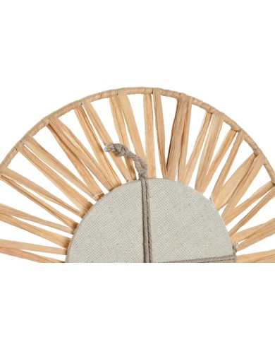 Set di Specchi Home ESPRIT Naturale Scandi 20 x 2 x 20 cm (3 Pezzi)