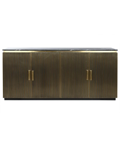 Credenza Home ESPRIT Ottone Marmo 180 x 40 x 85 cm Credenza Home ESPRIT Ottone Marmo 180 x 40 x 85 cm