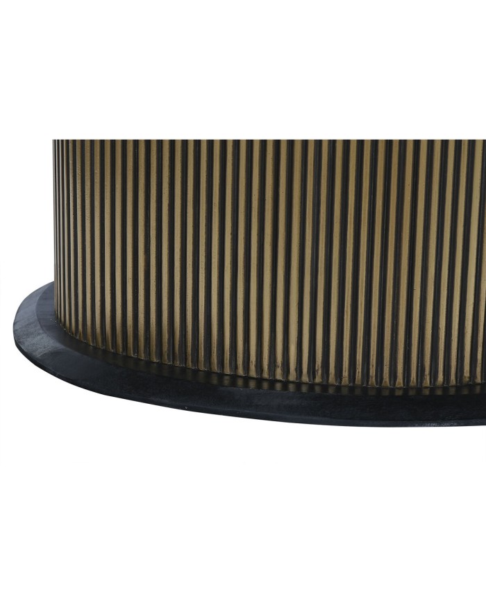 Tavolo da Pranzo Home ESPRIT Nero Dorato Ottone Marmo 200 x 110 x 76 cm