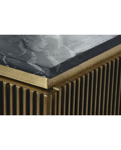 Credenza Home ESPRIT Ottone Marmo 180 x 40 x 85 cm Credenza Home ESPRIT Ottone Marmo 180 x 40 x 85 cm