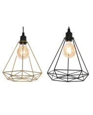 Lampadario Home ESPRIT Nero Dorato Metallo 50 W 28 x 27 x 34 cm (2 Unità) Lampadario Home ESPRIT Nero Dorato Metallo 50 W 28 x 27 x 34 cm (2 Unità)