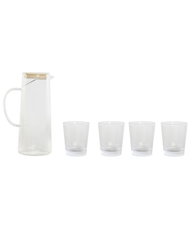 Set di Bicchieri Home ESPRIT Trasparente polipropilene Vetro Borosilicato 245 ml