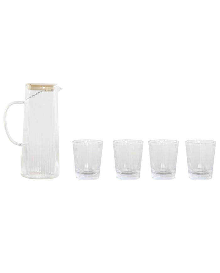 Set di Bicchieri Home ESPRIT Trasparente polipropilene Vetro Borosilicato 245 ml
