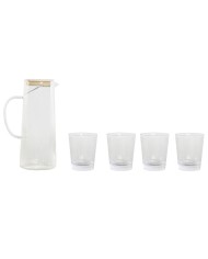 Set di Bicchieri Home ESPRIT Trasparente polipropilene Vetro Borosilicato 245 ml