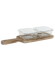 Set di piatti Home ESPRIT Azzurro Bianco Porcellana 20 x 20 x 4 cm