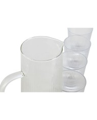 Set di Bicchieri Home ESPRIT Trasparente polipropilene Vetro Borosilicato 245 ml