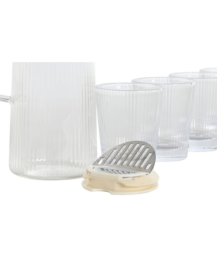Set di Bicchieri Home ESPRIT Trasparente polipropilene Vetro Borosilicato 245 ml