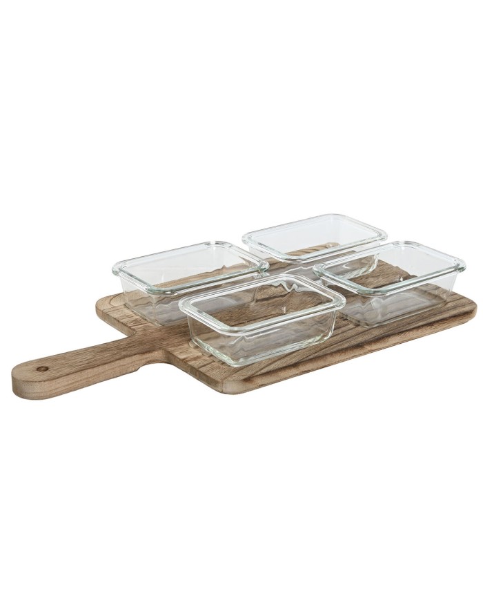 Vassoio per aperitivi Home ESPRIT Naturale 350 ml 39,5 x 20 x 5 cm Vassoio per aperitivi Home ESPRIT Naturale 350 ml 39,5 x 20 x 5 cm