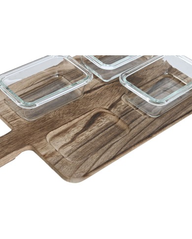 Vassoio per aperitivi Home ESPRIT Naturale 350 ml 39,5 x 20 x 5 cm