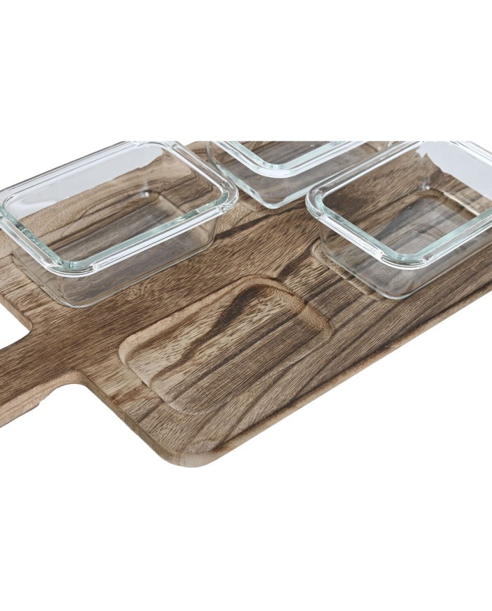 Vassoio per aperitivi Home ESPRIT Naturale 350 ml 39,5 x 20 x 5 cm Vassoio per aperitivi Home ESPRIT Naturale 350 ml 39,5 x 20 x 5 cm