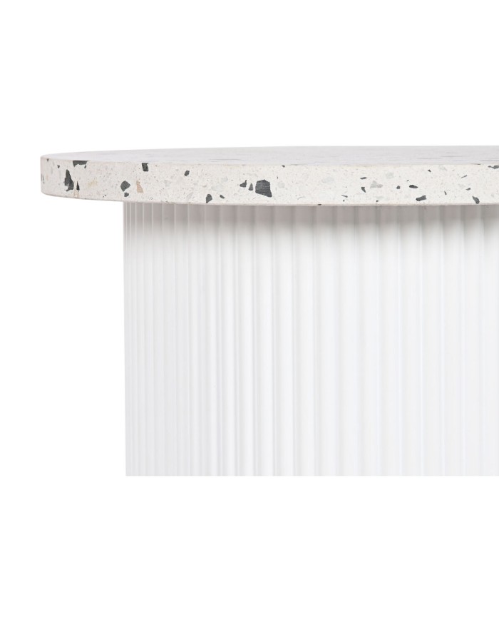 Tavolo aggiuntivo Home ESPRIT Bianco Legno MDF Terrazzo 40 x 40 x 37,5 cm