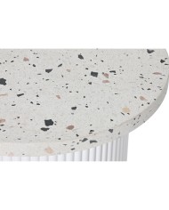 Tavolo aggiuntivo Home ESPRIT Bianco Legno MDF Terrazzo 40 x 40 x 37,5 cm