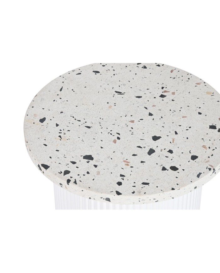 Tavolo aggiuntivo Home ESPRIT Bianco Legno MDF Terrazzo 40 x 40 x 37,5 cm