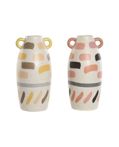 Vaso Home ESPRIT Multicolore Dolomite 17 x 17 x 35 cm (2 Unità) Vaso Home ESPRIT Multicolore Dolomite 17 x 17 x 35 cm (2 Unità)