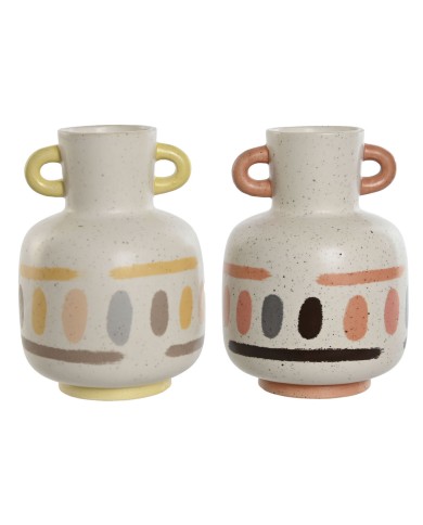 Vaso Home ESPRIT Multicolore Dolomite 16 x 16 x 22 cm (2 Unità) Vaso Home ESPRIT Multicolore Dolomite 16 x 16 x 22 cm (2 Unità)
