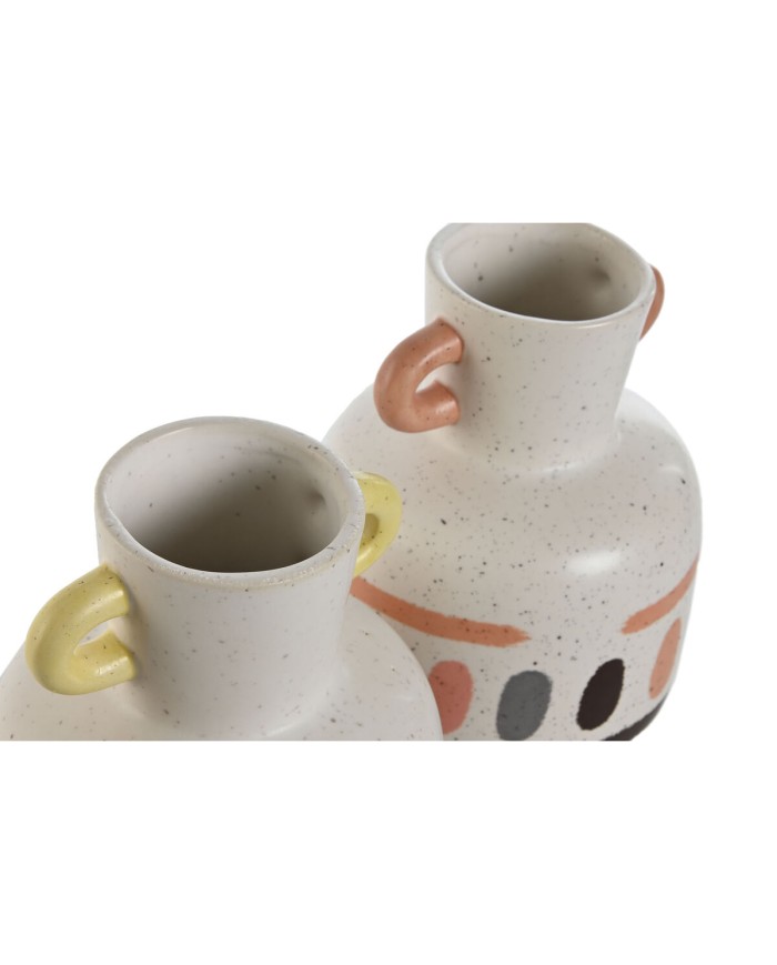Vaso Home ESPRIT Multicolore Dolomite 16 x 16 x 22 cm (2 Unità) Vaso Home ESPRIT Multicolore Dolomite 16 x 16 x 22 cm (2 Unità)