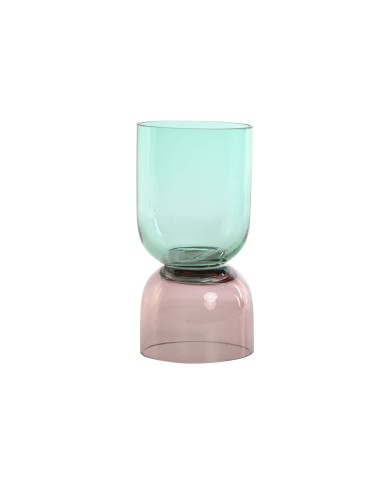Vaso Home ESPRIT Bicolore Cristallo 10 x 10 x 21 cm Vaso Home ESPRIT Bicolore Cristallo 10 x 10 x 21 cm
