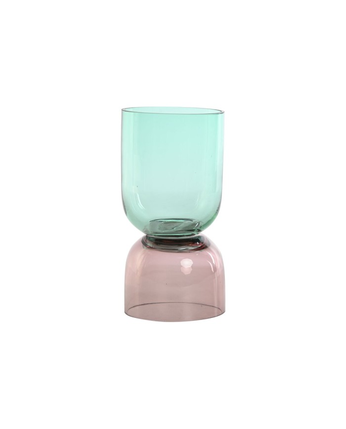 Vaso Home ESPRIT Bicolore Cristallo 10 x 10 x 21 cm Vaso Home ESPRIT Bicolore Cristallo 10 x 10 x 21 cm