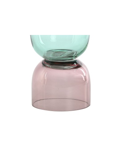 Vaso Home ESPRIT Bicolore Cristallo 10 x 10 x 21 cm Vaso Home ESPRIT Bicolore Cristallo 10 x 10 x 21 cm