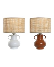 Lampada da tavolo DKD Home Decor Marrone Rosa Esci Acacia 15 W 220 V 17 x 7 x 16 cm