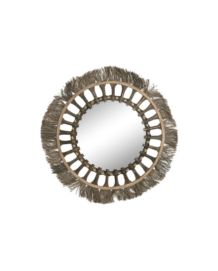 Specchio da parete Home ESPRIT Naturale Tropicale 60 x 2,5 x 60 cm Specchio da parete Home ESPRIT Naturale Tropicale 60 x 2,5 x 60 cm