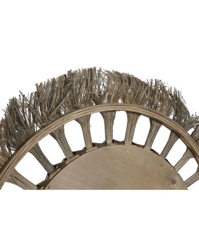 Specchio da parete Home ESPRIT Naturale Tropicale 60 x 2,5 x 60 cm