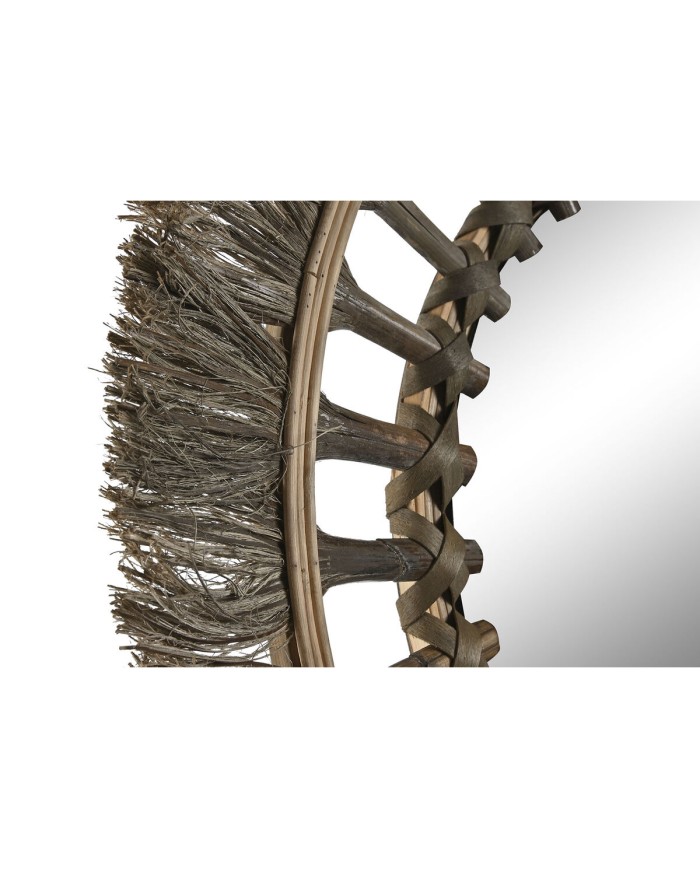 Specchio da parete Home ESPRIT Naturale Tropicale 60 x 2,5 x 60 cm Specchio da parete Home ESPRIT Naturale Tropicale 60 x 2,5 x 60 cm