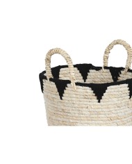 Set di Cestini Home ESPRIT Nero Naturale Fibra naturale Boho 37 x 37 x 43 cm (3 Pezzi) Set di Cestini Home ESPRIT Nero Naturale Fibra naturale Boho 37 x 37 x 43 cm (3 Pezzi)