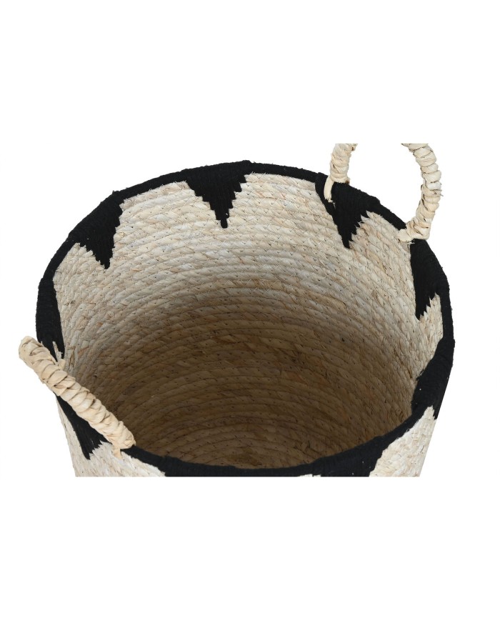 Set di Cestini Home ESPRIT Nero Naturale Fibra naturale Boho 37 x 37 x 43 cm (3 Pezzi) Set di Cestini Home ESPRIT Nero Naturale Fibra naturale Boho 37 x 37 x 43 cm (3 Pezzi)