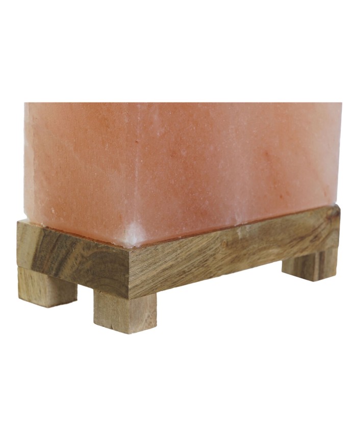 Lampada da tavolo DKD Home Decor Marrone Rosa Esci Acacia 15 W 220 V 17 x 7 x 16 cm