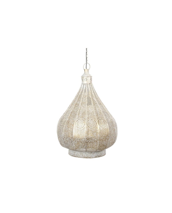 Lampadario Home ESPRIT Bianco Dorato Metallo 40 W 40 x 40 x 55 cm Lampadario Home ESPRIT Bianco Dorato Metallo 40 W 40 x 40 x 55 cm