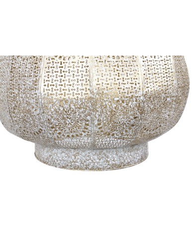 Lampadario Home ESPRIT Bianco Dorato Metallo 40 W 40 x 40 x 55 cm