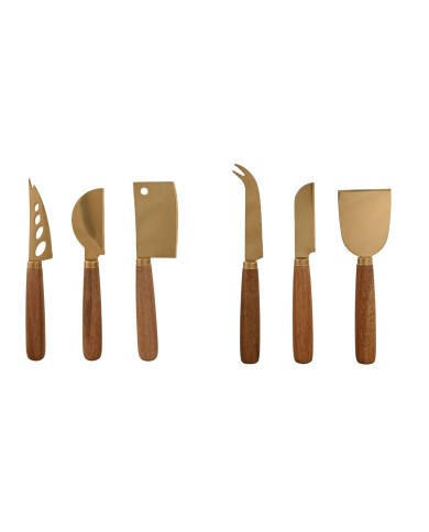Coltelli da Formaggio Home ESPRIT Dorato Naturale Acciaio inossidabile Acacia 2 Unità (3 Pezzi) Coltelli da Formaggio Home ESPRIT Dorato Naturale Acciaio inossidabile Acacia 2 Unità (3 Pezzi)
