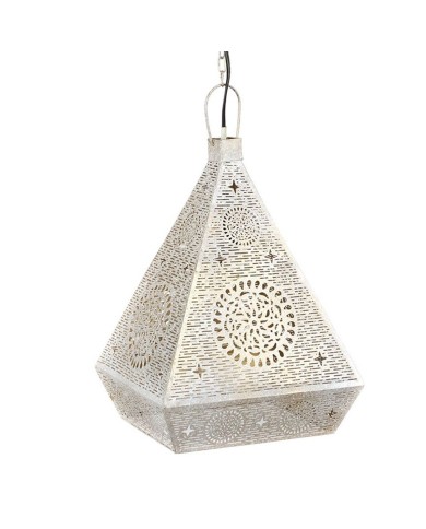 Lampadario Home ESPRIT Bianco Dorato Metallo 25 W 29 x 26 x 40 cm