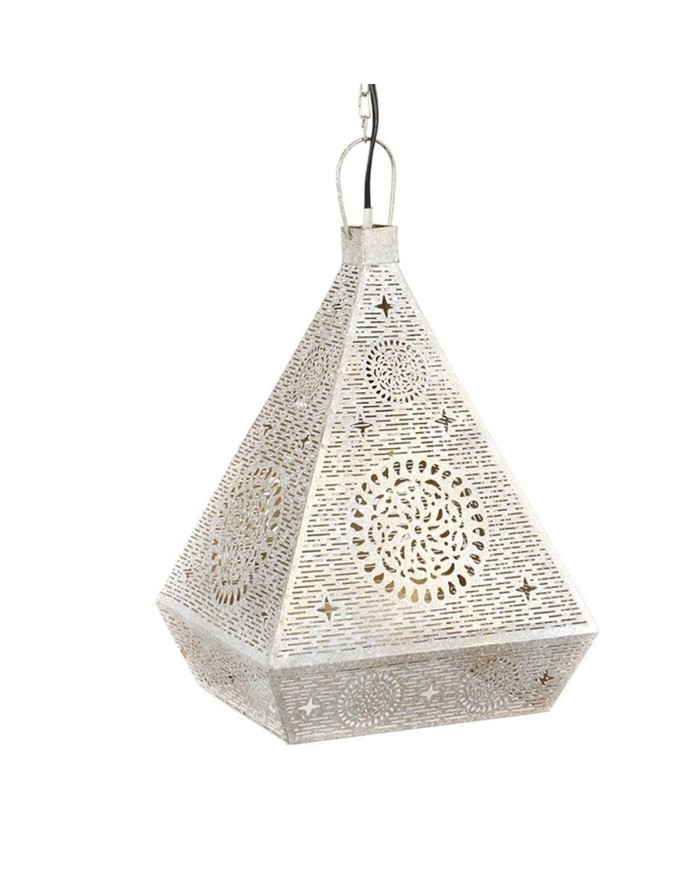 Lampadario Home ESPRIT Bianco Dorato Metallo 25 W 29 x 26 x 40 cm