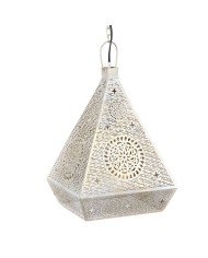 Lampadario Home ESPRIT Bianco Dorato Metallo 25 W 29 x 26 x 40 cm